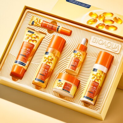 Vitamin E + B5 Anti Falten Feuchtigkeitsspendend 6 Stück Set Tiefe Pflege Haut Anti Aging