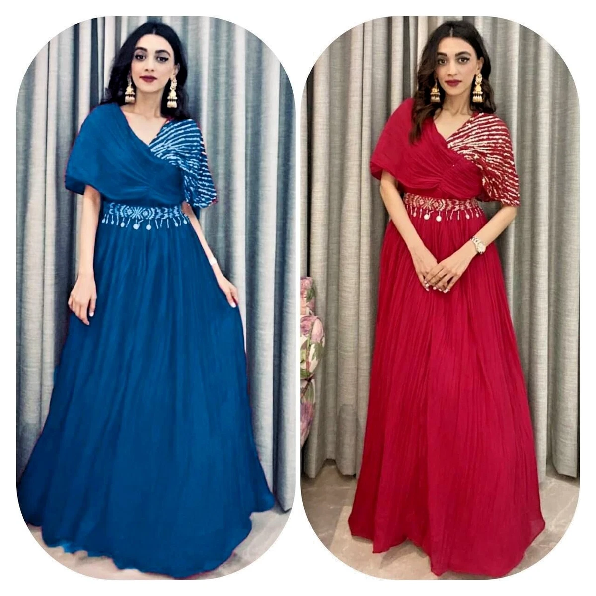 BOLLYWOOD INDIAN PAKISTANI ETHNIC PARTY WEAR SOFT FAUX GEORGETTE