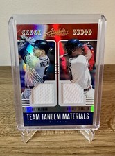 2020 Absolute Team Tandem Materials Freeman Acuna Jr. Game-worn Dual Jersey  /99