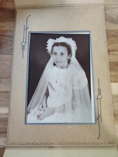 Original Vintage Photograph Young Girl, First Communion Early 1900s 7" X 5"