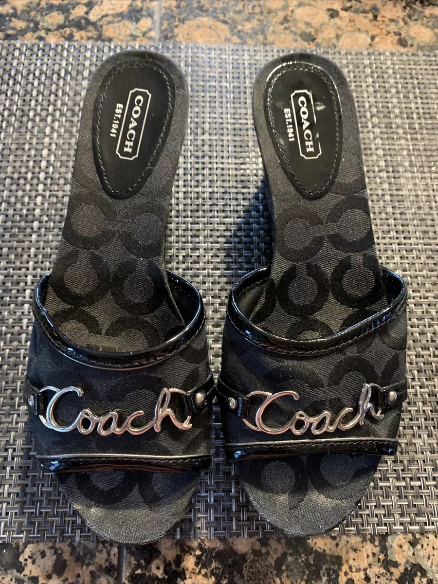 Coach wedge sandals deals