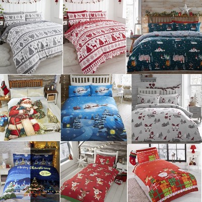 Weihnachten Weihnachten Bettbezug Santa Gonks Noel UK Bettwäsche Quilt Set Kissenbezüge