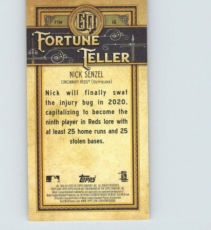 2020 Topps Gypsy Queen Fortune Teller Mini #FTM14 Nick Senzel (ref 223024) - Image 2 of 2