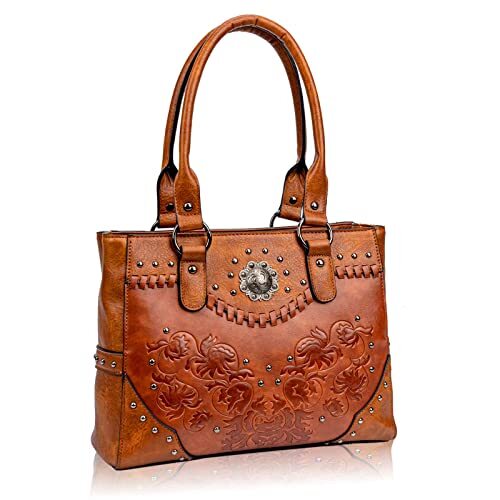 Tote Bag for Women Large Western Purse Ladies Top Handle Shoulder Brown