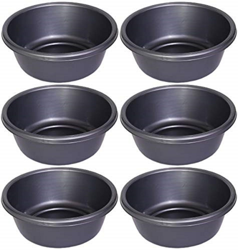 Round Plastic Wash Basin 1147 (6, Gray)