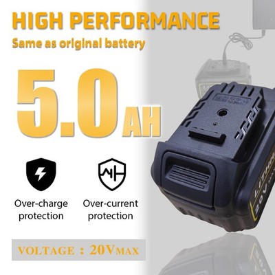 DEWALT 20V 5.0Ah Rechargeable Li-ion Battery Charger Pack