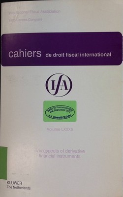 Tax aspects of derivative financial instruments/ Les aspects fiscaux des instrum