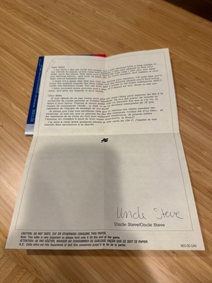 StarTropics Manual w/ letter still attached | Canada version