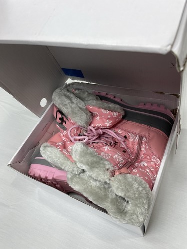 NIB!!! Dream Pairs KRIVER-1 Pink Waterproof Insulated Kids's Size 3 Snow Boots - Picture 19 of 19