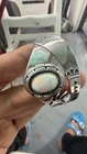 Size 7, vintage Sterling 925 silver handmade ring with turquoise