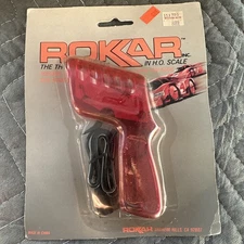 ROKAR RACING, CLEAR RED, HANDHELD HO SLOT CAR SPEED CONTROLLER NOS On Card