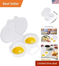 Effortless Poached Eggs: Dual Cavity Microwave Cooker - Dishwasher Safe Design