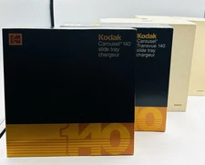 Set Of 4 Kodak Carousel Transvue 140 Slide Trays - Original Boxes