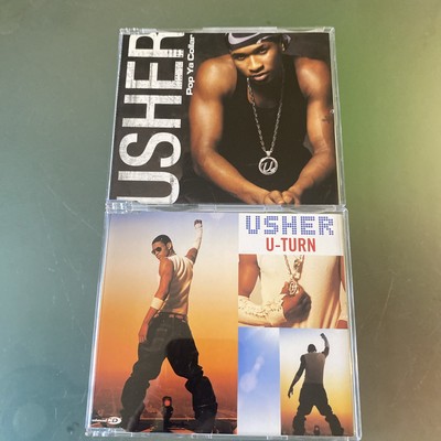 Usher 2 UK   CD & POSTER LOT U-Turn & Pop Ya Collar  