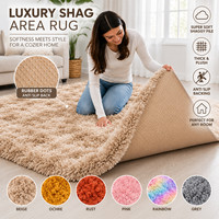 Fluffy Rugs Large Shaggy Rug Bedroom Living Room Anti Skid Soft Carpet Floor Mat