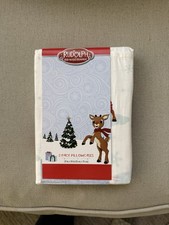 Rudolph The Red Nosed Reindeer Standard 2 Pillowcase Christmas Cotton New