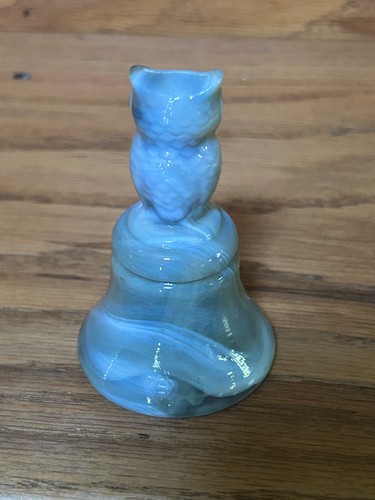Boyd Glass Owl Bell #8 December Swirl “ 82 Made On 12-13-82 - Picture 2 of 4