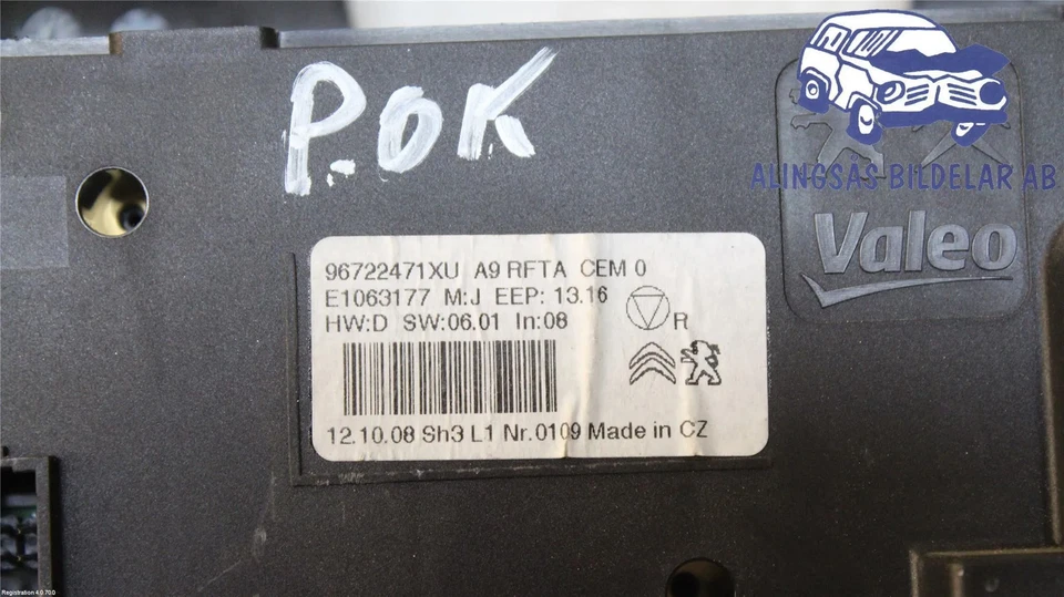 Centralina climatizzatore ORIGINALE PEUGEOT 208 I (CA_, CC_) 2013 - Immagine 3 di 3