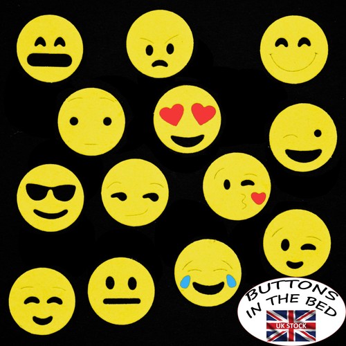13 Emoji Metal Cutting Dies, Cool, LOL, Wink, Kiss, Love Card Making, Emojis, A7 - Picture 2 of 6