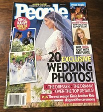 June 9, 2014 PEOPLE MAGAZINE - Headline: Kim & Kanye Wedding Photos