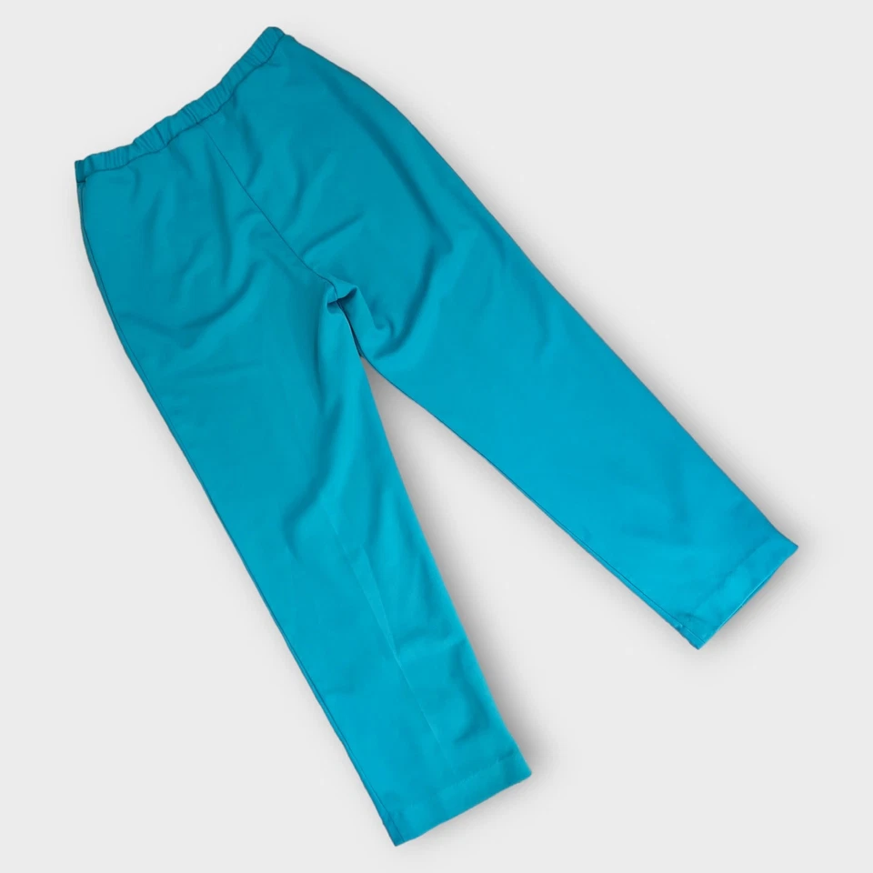 Pantalones Vintage Graff Californiawear Mujer 10 Cintura Elástica Azul Tiro Alto EE. UU. Foto 3 de 4