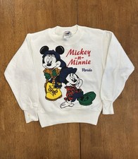 Vintage 90s Mickey Mouse Minnie Disney Crewnneck Sweatshirt Youth Kids 6-8