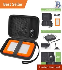 Sleek Black Case for LaCie Rugged Mini - Shockproof  Stylish Protection