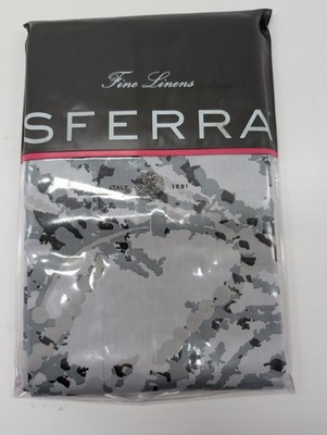 Sferra Pallina Pewter Euro Sham 100% Egyptian Cotton Sateen Print Italy NEW