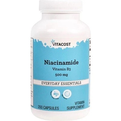 Vitacost Niacinamide Vitamin B3 500 mg 200 Capsules