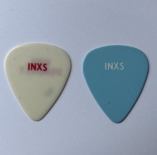 INXS tour Guitar Pick Plectrum Duo Kirk Pengilly Gary Beers 1980s