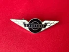 Vintage Exceloid pin badge motor bus car parts employee WW2 home front