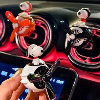 Cute Snoopy Car Air Freshener Fragrance Clip Anime Air Vent Perfume Decor Access