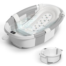Collapsible Baby Bathtub for Newborn to 0-36 Months, Spacious Foldable Infant...