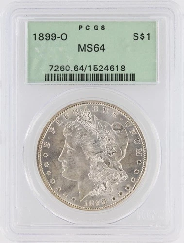 1899-O Morgan Dollar PCGS MS64 S$1 New Orleans Minted Silver Dollar No Reserve