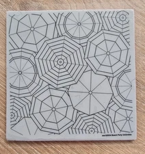 Simon Says Stamp - Beach Party Umbrellas - Rubber Cling stamp, never used