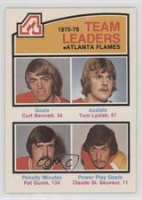 1976-77 O-Pee-Chee Team Leaders Curt Bennett Tom Lysiak Pat Quinn #379 HOF 0m8e