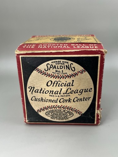 1930's era Spalding Official National League Baseball sealed in original box