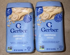 X2- 16oz each Gerber Baby Oatmeal Cereal -Exp Apr 27
