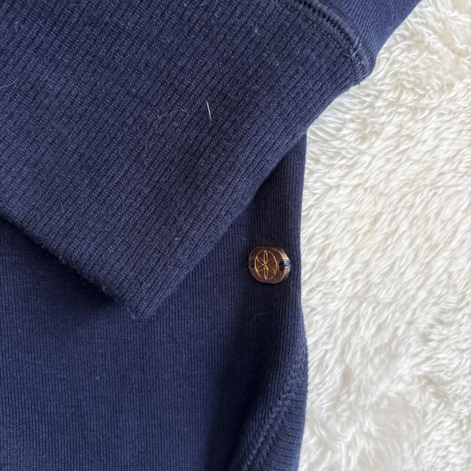 VETEMENTS Felpa donna Calia pullover con cappuccio taglia extra small blu navy con cappuccio