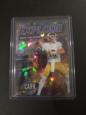 CJ CARR 2026 LEAF METAL Explode Onto The Scene Purple Crystals 4/7 Notre Dame