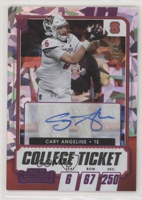 2021 Panini Contenders Draft Picks College Ticket 14/23 Cary Angeline Auto 9r9