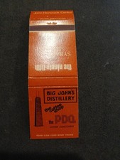 Big John's Distillery John Hancock Center Sybaris Lounge Vintage Matchbook Cover
