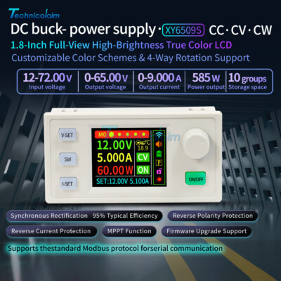 XY6509S CNC Adjustable DC Regulated Power Supply Constant Voltage Buck Module 9A
