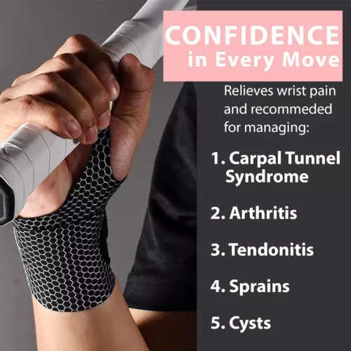 Ultra-Thin Wrist Brace Support for Carpal Tunnel, Pain Relief Arthritis Fitness - Bild 3 von 22