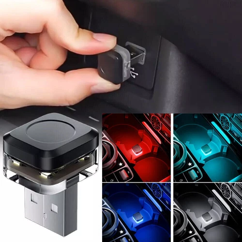 1x USB Mini LED Light Car Interior Accessories Neon Atmosphere Ambient Lamp Bulb