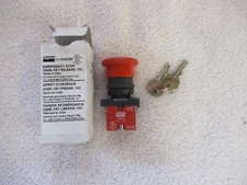 NIB Dayton Emergency Stop 22mm Key Release     30G256