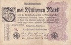 Currency Germany 1923 Reich Banknote Money 20000000 Reichsmarks Circulated