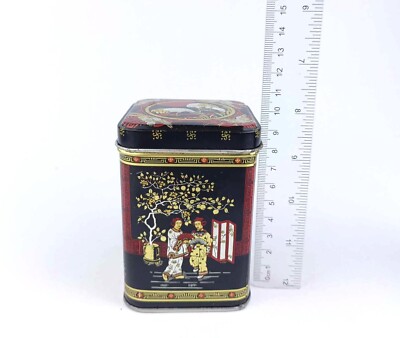 VINTAGE TWO chinoiserie JAPANESE TIN TEA | eBay