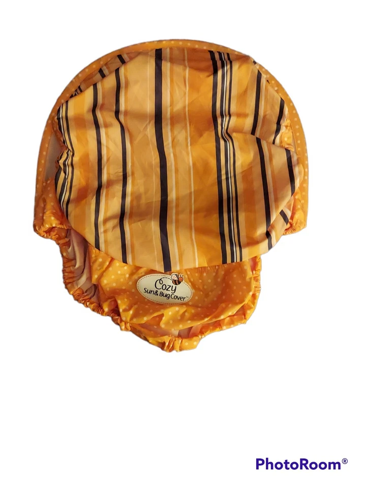 Acogedora cubierta para sol e insectos para portabebés naranja red sombra tela OSFM Foto 3 de 4