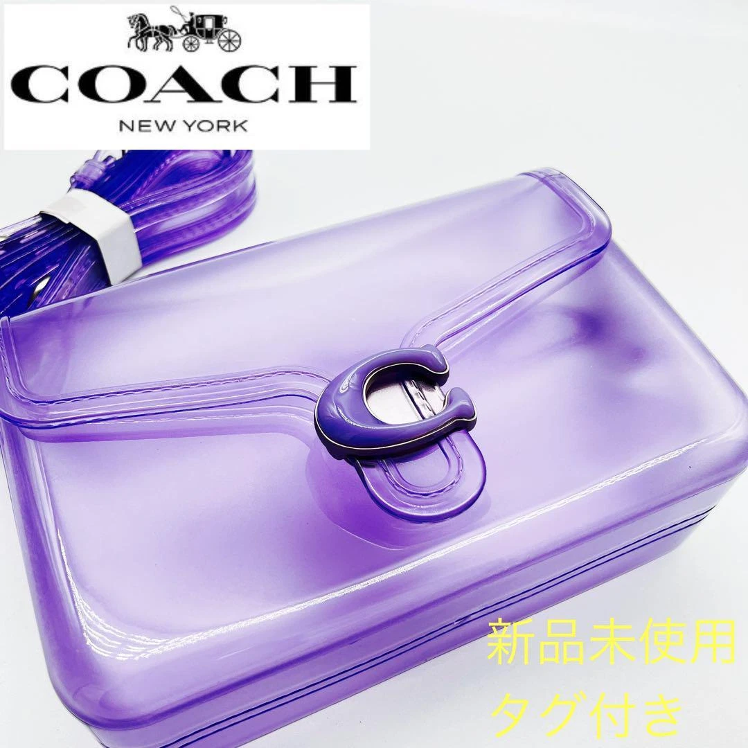 Coach Jelly Tabby Shoulder Bag Silver/Light Violet in PVC with